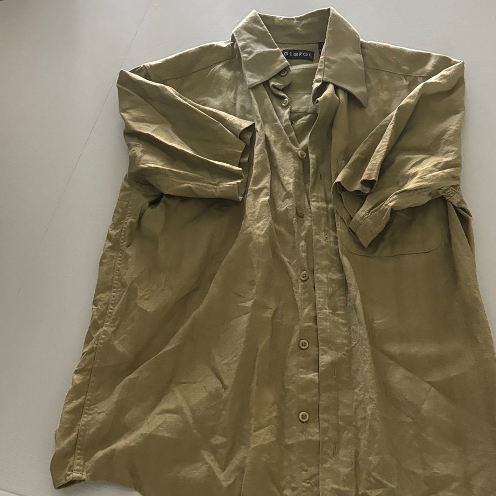 George  Khaki Men's Casual Shirt s 34/36